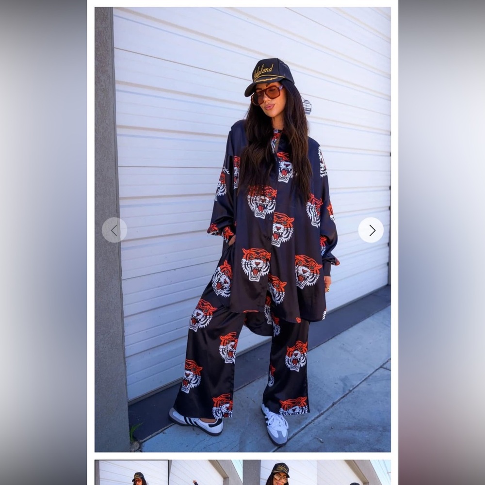 Dressed in Lala tiger satin playsuit